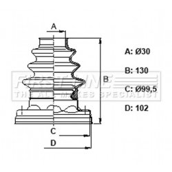 Cv Joint Boot Kit FIRST LINE FCB6340 OE Ref 33213421367 FIRST LINE