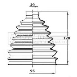 Cv Joint Boot Kit FIRST LINE FCB6341 OE Ref 397414F425
