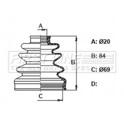 Cv Joint Boot Kit FIRST LINE FCB6342 OE Ref 44315ST5003