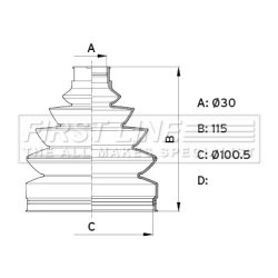 Cv Joint Boot Kit FIRST LINE FCB6345 OE Ref A639 330 05 85