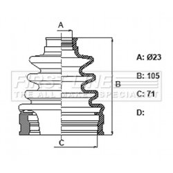 Cv Joint Boot Kit FIRST LINE FCB6347 OE Ref 5019608AA