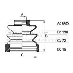 Cv Joint Boot Kit FIRST LINE FCB6348 OE Ref MB937063