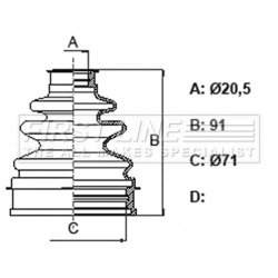 Cv Joint Boot Kit FIRST LINE FCB6349 OE Ref FG0522540