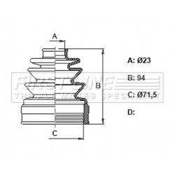 Cv Joint Boot Kit FIRST LINE FCB6350