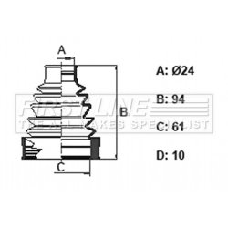 Cv Joint Boot Kit FIRST LINE FCB6351 OE Ref 7701209257