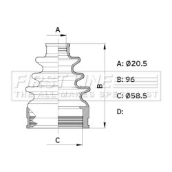 Cv Joint Boot Kit FIRST LINE FCB6355 OE Ref 0442774040