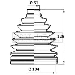 Cv Joint Boot Kit FIRST LINE FCB6356 OE Ref 04427-60080