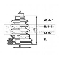 Cv Joint Boot Kit FIRST LINE FCB6361 OE Ref 9403287030