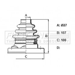 Cv Joint Boot Kit FIRST LINE FCB6362 OE Ref 33217559077