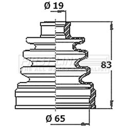 Cv Joint Boot Kit FIRST LINE FCB6363 OE Ref 4411954G10