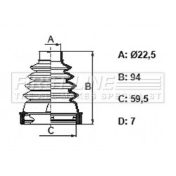 Cv Joint Boot Kit FIRST LINE FCB6368 OE Ref 3287.F3