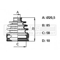 Cv Joint Boot Kit FIRST LINE FCB6371 OE Ref 4411962J01000