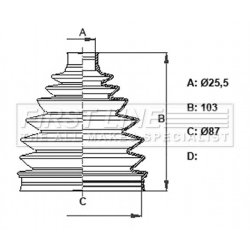 Cv Joint Boot Kit FIRST LINE FCB6374 OE Ref 392418V001 FIRST LINE
