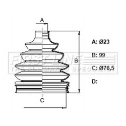 Cv Joint Boot Kit FIRST LINE FCB6376 OE Ref 49509-1E010