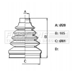 Cv Joint Boot Kit FIRST LINE FCB6377 OE Ref 93743416