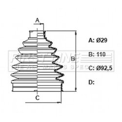 Cv Joint Boot Kit FIRST LINE FCB6380 OE Ref 0442802441