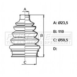 Cv Joint Boot Kit FIRST LINE FCB6382 OE Ref 93743420