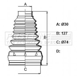 Cv Joint Boot Kit FIRST LINE FCB6383 OE Ref A2213300285