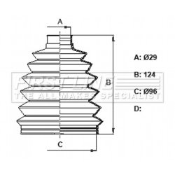 Cv Joint Boot Kit FIRST LINE FCB6384 OE Ref 164 330 06 85 SK1