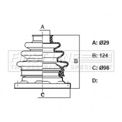 Cv Joint Boot Kit FIRST LINE FCB6385 OE Ref 33 21 7 840 673