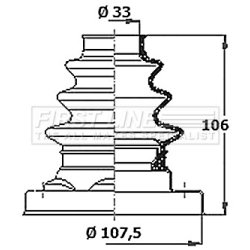 Cv Joint Boot Kit FIRST LINE FCB6386 OE Ref 33207518901