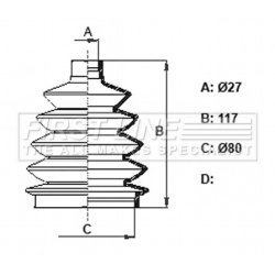 Cv Joint Boot Kit FIRST LINE FCB6387 OE Ref A1643500437