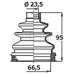 Cv Joint Boot Kit FIRST LINE FCB6388 OE Ref 442805230