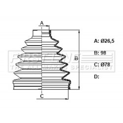 Cv Joint Boot Kit FIRST LINE FCB6389 OE Ref 251 330 24 00