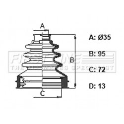 Cv Joint Boot Kit FIRST LINE FCB6391 OE Ref 1692092