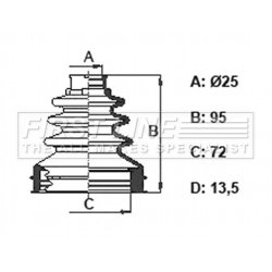 Cv Joint Boot Kit FIRST LINE FCB6392 OE Ref 1692090