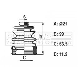 Cv Joint Boot Kit FIRST LINE FCB6394 OE Ref 495421R001