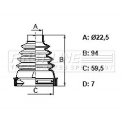 Cv Joint Boot Kit FIRST LINE FCB6399 OE Ref 3287.F3 SK1