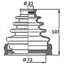 Cv Joint Boot Kit FIRST LINE FCB6403 OE Ref 442742060
