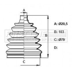 Cv Joint Boot Kit FIRST LINE FCB6405 OE Ref 1S0498203