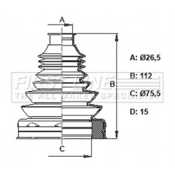 Cv Joint Boot Kit FIRST LINE FCB6406 OE Ref 1704649
