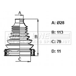 Cv Joint Boot Kit FIRST LINE FCB6407 OE Ref 46308955 S1