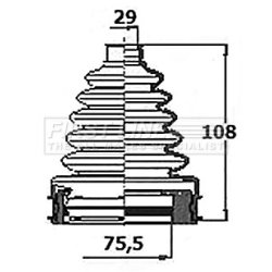 Cv Joint Boot Kit FIRST LINE FCB6410 OE Ref 1 426 841 SK1
