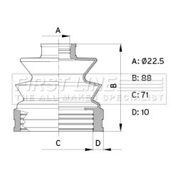 Cv Joint Boot Kit FIRST LINE FCB6414 OE Ref 495061CD00