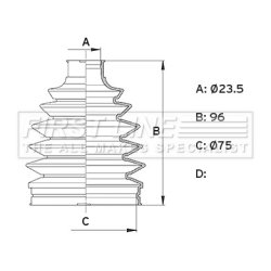 Cv Joint Boot Kit FIRST LINE FCB6415 OE Ref 0442774040