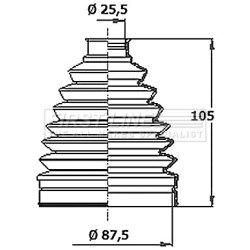 Cv Joint Boot Kit FIRST LINE FCB6416 OE Ref 0443812A00
