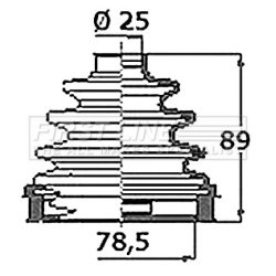 Cv Joint Boot Kit FIRST LINE FCB6419 OE Ref FTB422540