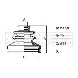 Cv Joint Boot Kit FIRST LINE FCB6424 OE Ref 4411854G0
