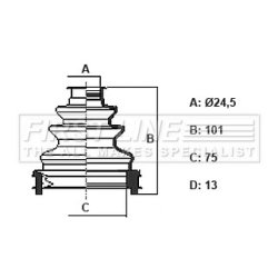 Cv Joint Boot Kit FIRST LINE FCB6425 OE Ref 04438-05070