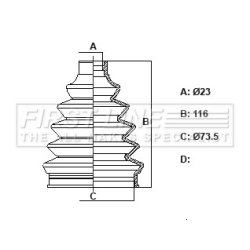 Cv Joint Boot Kit FIRST LINE FCB6426 OE Ref 495941F400