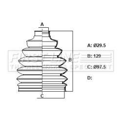 Cv Joint Boot Kit FIRST LINE FCB6427 OE Ref 164 366 00 91