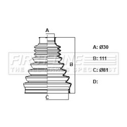 Cv Joint Boot Kit FIRST LINE FCB6428 OE Ref 169 360 06 68 SK