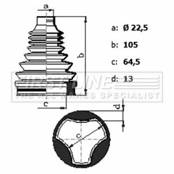 Cv Joint Boot Kit FIRST LINE FCB6434 OE Ref 2 139 977
