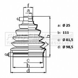 Cv Joint Boot Kit FIRST LINE FCB6436 OE Ref 495941D200