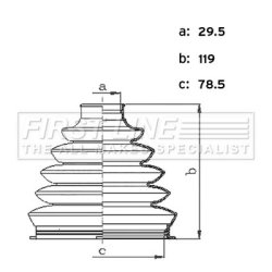 Cv Joint Boot Kit FIRST LINE FCB6443 OE Ref AV614C062BA