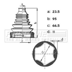 Cv Joint Boot Kit FIRST LINE FCB6444 OE Ref 1 797 230 SK1